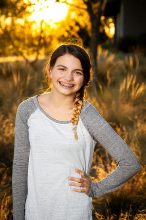 Riparian Preserve Portrait Teenage Girl Golden Hour