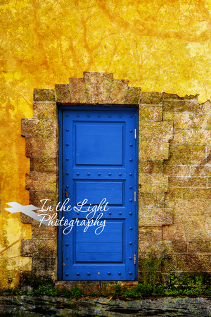 Blue Doorway Textured Dimension